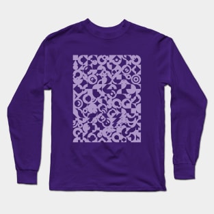 Electronic Musician Synthesizer Pattern Purple Long Sleeve T-Shirt